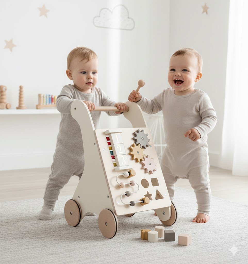 guralica za bebe u prirodnim bojama s activity dodacima