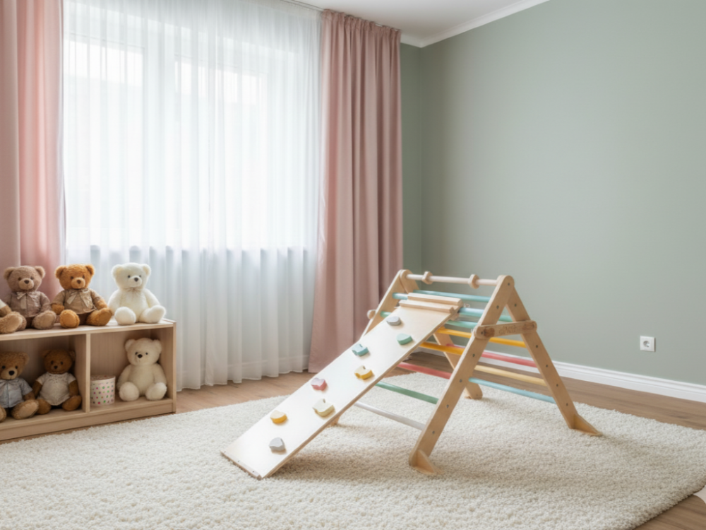 Piklerov trokut Hrvatska - drvena Montessori penjalica za razvoj djeteta Elis Design